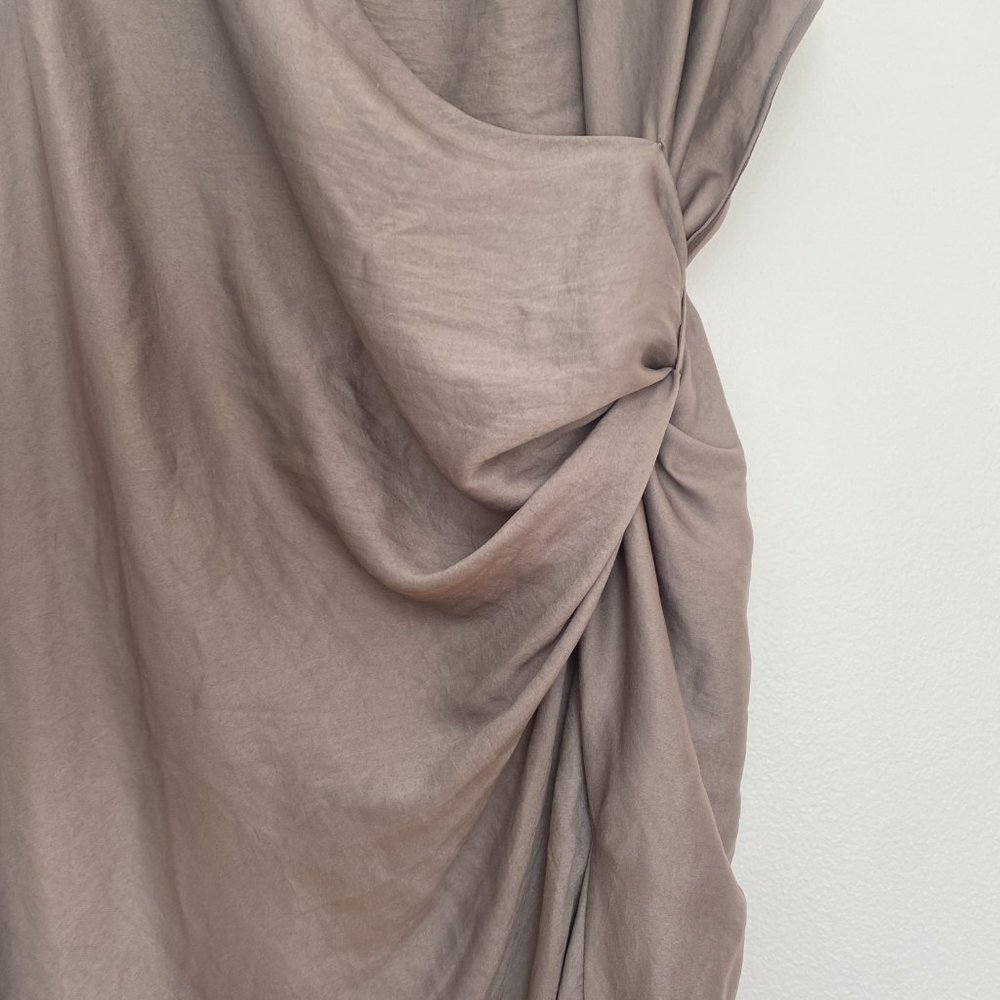 Silk Helmut Lang Cinched Asymmetrical Top - Picture 6 of 7